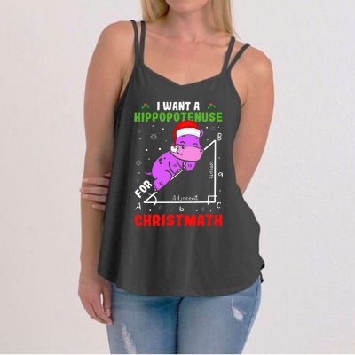 I Want A Hippopotenuse For Christmath Women's Strappy Tank