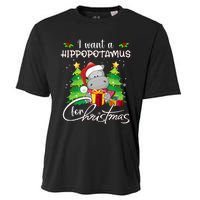 I Want A Hippopotamus For Christmas Xmas Hippo Cooling Performance Crew T-Shirt