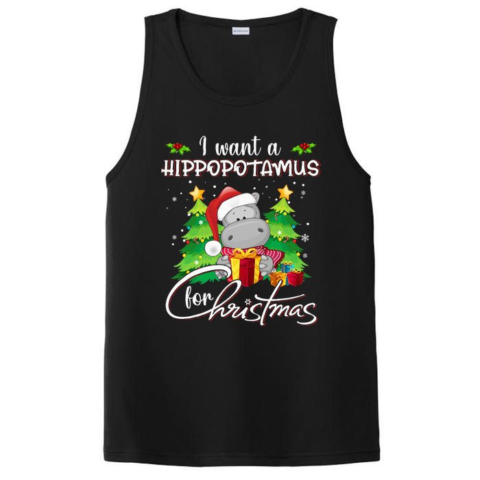 I Want A Hippopotamus For Christmas Xmas Hippo PosiCharge Competitor Tank