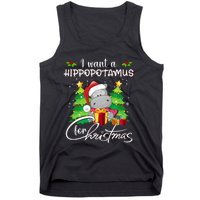 I Want A Hippopotamus For Christmas Xmas Hippo Tank Top