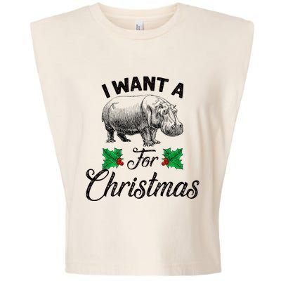 I Want A Hippopotamus For Christmas TShirt Garment-Dyed Women's Muscle Tee