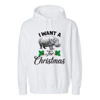 I Want A Hippopotamus For Christmas TShirt Garment-Dyed Fleece Hoodie