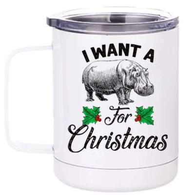 I Want A Hippopotamus For Christmas TShirt 12 oz Stainless Steel Tumbler Cup