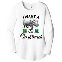 I Want A Hippopotamus For Christmas TShirt Women's Perfect Tri Tunic Long Sleeve Shirt