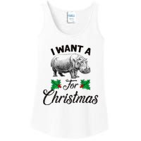 I Want A Hippopotamus For Christmas TShirt Ladies Essential Tank