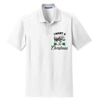 I Want A Hippopotamus For Christmas TShirt Dry Zone Grid Polo