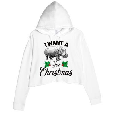 I Want A Hippopotamus For Christmas TShirt Crop Fleece Hoodie