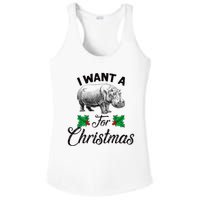 I Want A Hippopotamus For Christmas TShirt Ladies PosiCharge Competitor Racerback Tank