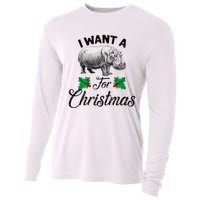 I Want A Hippopotamus For Christmas TShirt Cooling Performance Long Sleeve Crew