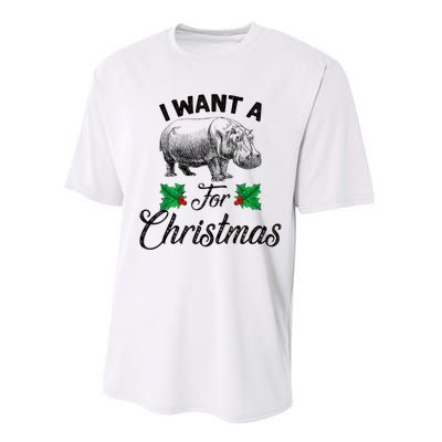 I Want A Hippopotamus For Christmas TShirt Performance Sprint T-Shirt