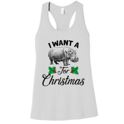 I Want A Hippopotamus For Christmas TShirt Women's Racerback Tank