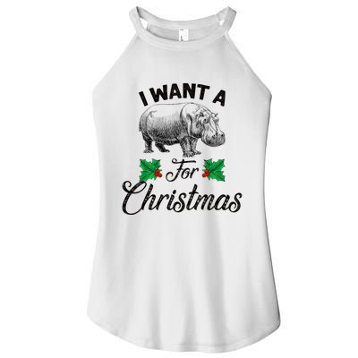 I Want A Hippopotamus For Christmas TShirt Women's Perfect Tri Rocker Tank