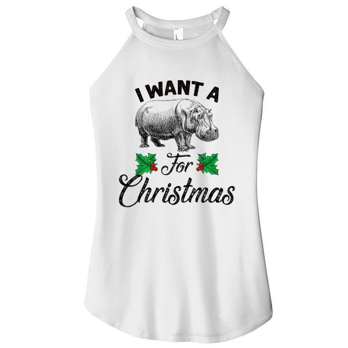 I Want A Hippopotamus For Christmas TShirt Women's Perfect Tri Rocker Tank