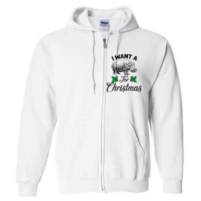 I Want A Hippopotamus For Christmas TShirt Full Zip Hoodie