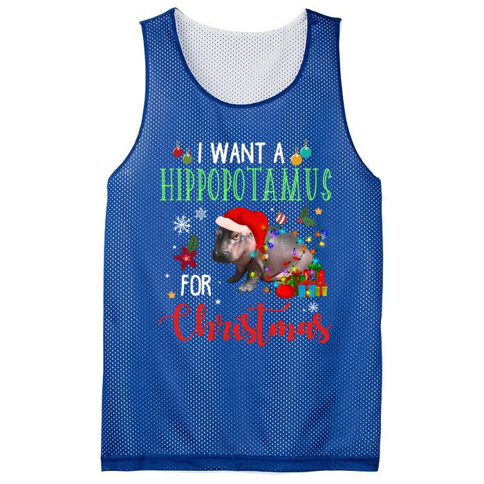 I Want A Hippopotamus For Christmas Hippo Fiona Cool Gift Mesh Reversible Basketball Jersey Tank