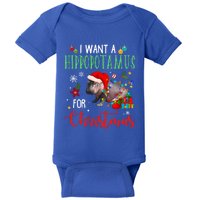 I Want A Hippopotamus For Christmas Hippo Fiona Cool Gift Baby Bodysuit