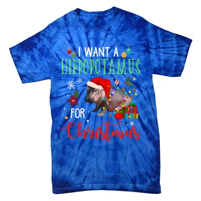 I Want A Hippopotamus For Christmas Hippo Fiona Cool Gift Tie-Dye T-Shirt