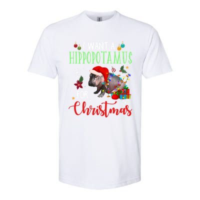 I Want A Hippopotamus For Christmas Hippo Fiona Cool Gift Softstyle CVC T-Shirt