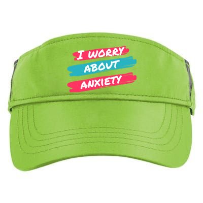 I Worry About Anxiety Stress Awareness Gift Adult Drive Performance Visor