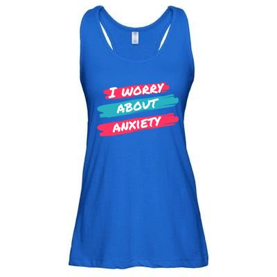 I Worry About Anxiety Stress Awareness Gift Ladies Essential Flowy Tank