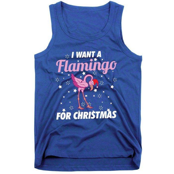 I Want A Flamingo For Christmas Funny Family Christmas Gift Tank Top