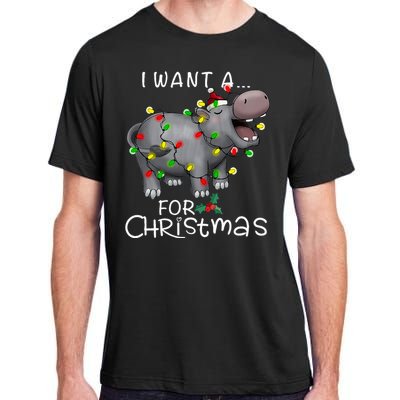 I Want A Hippopotamus For Christmas Adult ChromaSoft Performance T-Shirt