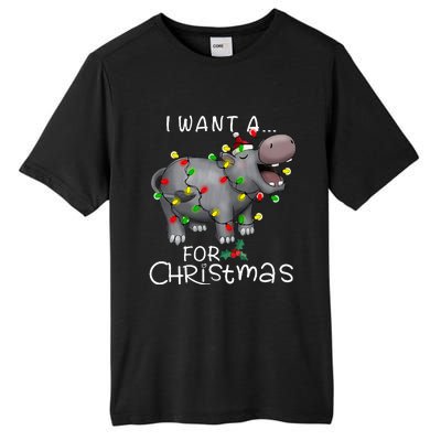 I Want A Hippopotamus For Christmas Tall Fusion ChromaSoft Performance T-Shirt