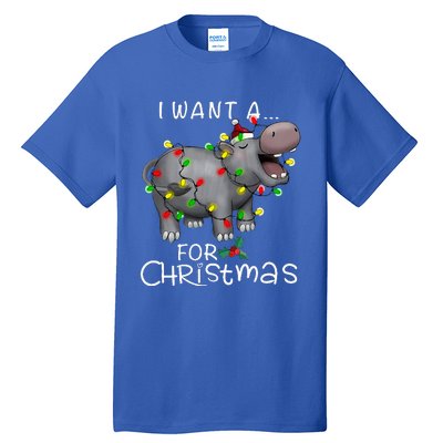 I Want A Hippopotamus For Christmas Tall T-Shirt