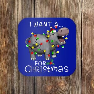 I Want A Hippopotamus For Christmas Coaster