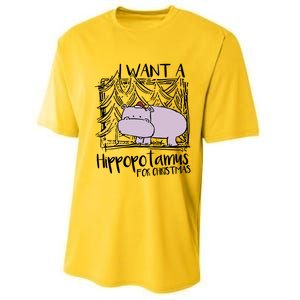 I Want A Hippopotamus For Christmas Hippo Gift Performance Sprint T-Shirt