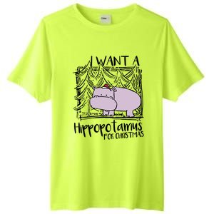 I Want A Hippopotamus For Christmas Hippo Gift Tall Fusion ChromaSoft Performance T-Shirt