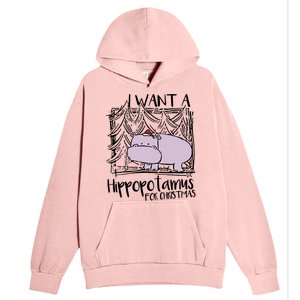 I Want A Hippopotamus For Christmas Hippo Gift Urban Pullover Hoodie