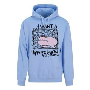 I Want A Hippopotamus For Christmas Hippo Gift Unisex Surf Hoodie