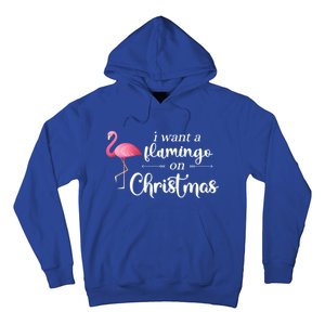 I Want A Flamingo On Christmas Xmas Holiday Funny Gift Hoodie