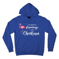 I Want A Flamingo On Christmas Xmas Holiday Funny Gift Hoodie