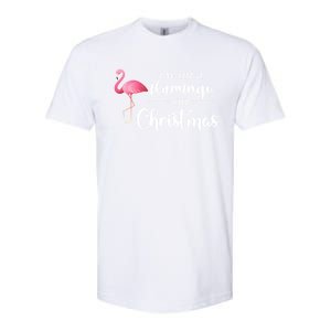 I Want A Flamingo On Christmas Xmas Holiday Funny Gift Softstyle CVC T-Shirt