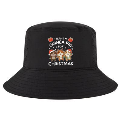 I Want A Guinea Pig For Christmas Cute Animals Meaningful Gift Cool Comfort Performance Bucket Hat