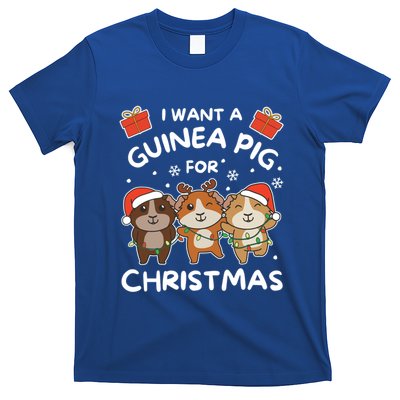 I Want A Guinea Pig For Christmas Cute Animals Meaningful Gift T-Shirt