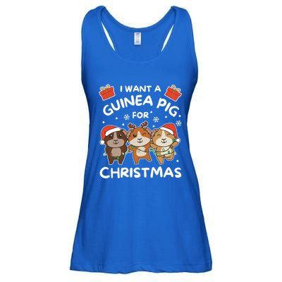 I Want A Guinea Pig For Christmas Cute Animals Meaningful Gift Ladies Essential Flowy Tank