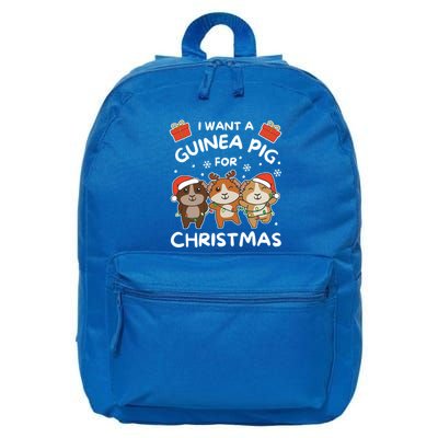I Want A Guinea Pig For Christmas Cute Animals Meaningful Gift 16 in Basic Backpack
