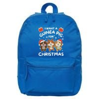 I Want A Guinea Pig For Christmas Cute Animals Meaningful Gift 16 in Basic Backpack