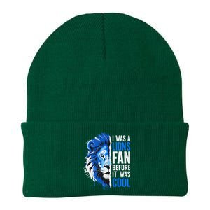 I Was A Lions Fan Before It Was Cool Lions Fan Knit Cap Winter Beanie