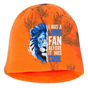 I Was A Lions Fan Before It Was Cool Lions Fan Kati - Camo Knit Beanie