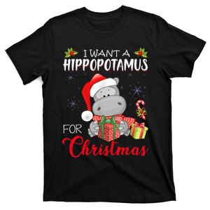 I Want A Hippopotamus For Christmas Xmas Hippo T-Shirt