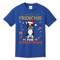 I Want A French Bulldog For Christmas Cute Dog Lover Pajama Funny Gift Kids T-Shirt