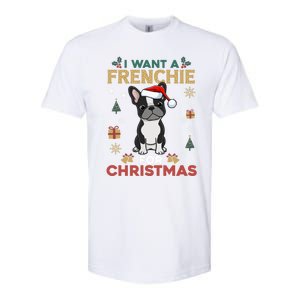 I Want A French Bulldog For Christmas Cute Dog Lover Pajama Funny Gift Softstyle CVC T-Shirt