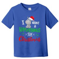 I Want A Hippopotamus For Christmas Xmas Pajama Hippo Lover Funny Gift Toddler T-Shirt