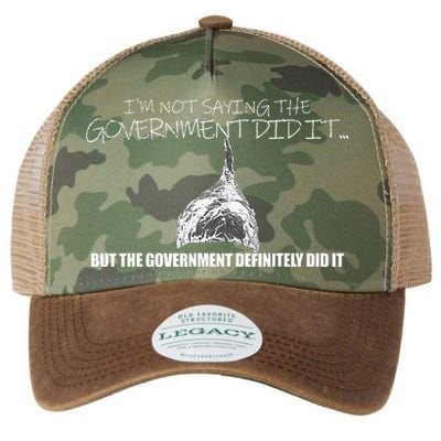 It Was A Government Cover Up Conspiracy Theory Tin Foil Hat Legacy Tie Dye Trucker Hat