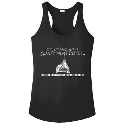 It Was A Government Cover Up Conspiracy Theory Tin Foil Hat Ladies PosiCharge Competitor Racerback Tank