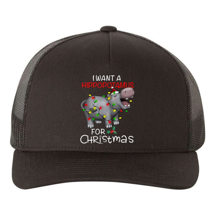 I Want A Hippopotamus For Christmas Xmas Hippo For Yupoong Adult 5-Panel Trucker Hat